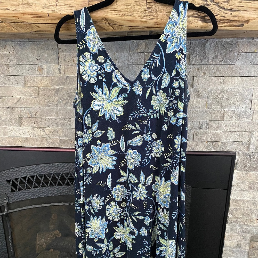 Loft Navy Swing Dress Size Medium